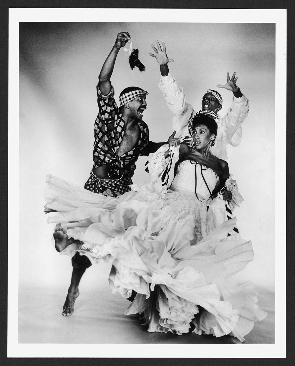 Gary DeLoatch, April Berry, Rodney Nugent in 'The Magic of Katherine Dunham' Photo by Jack Mitchell