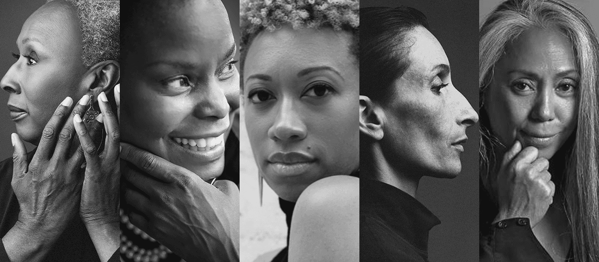 Five choreographers that have contributed to AILEY's repertory: Judith Jamison, Hope Boykin, Amy Hall Garner, Elisa Monte, and Elizabeth Roxas-Dobrish