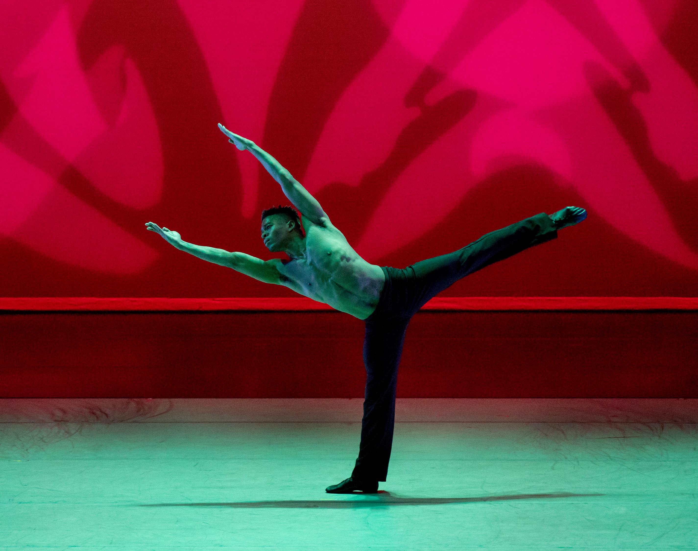 Alvin Ailey American Dance Theater's Solomon Dumas in Alvin Ailey's 'Sinnerman' from 'Revelations'