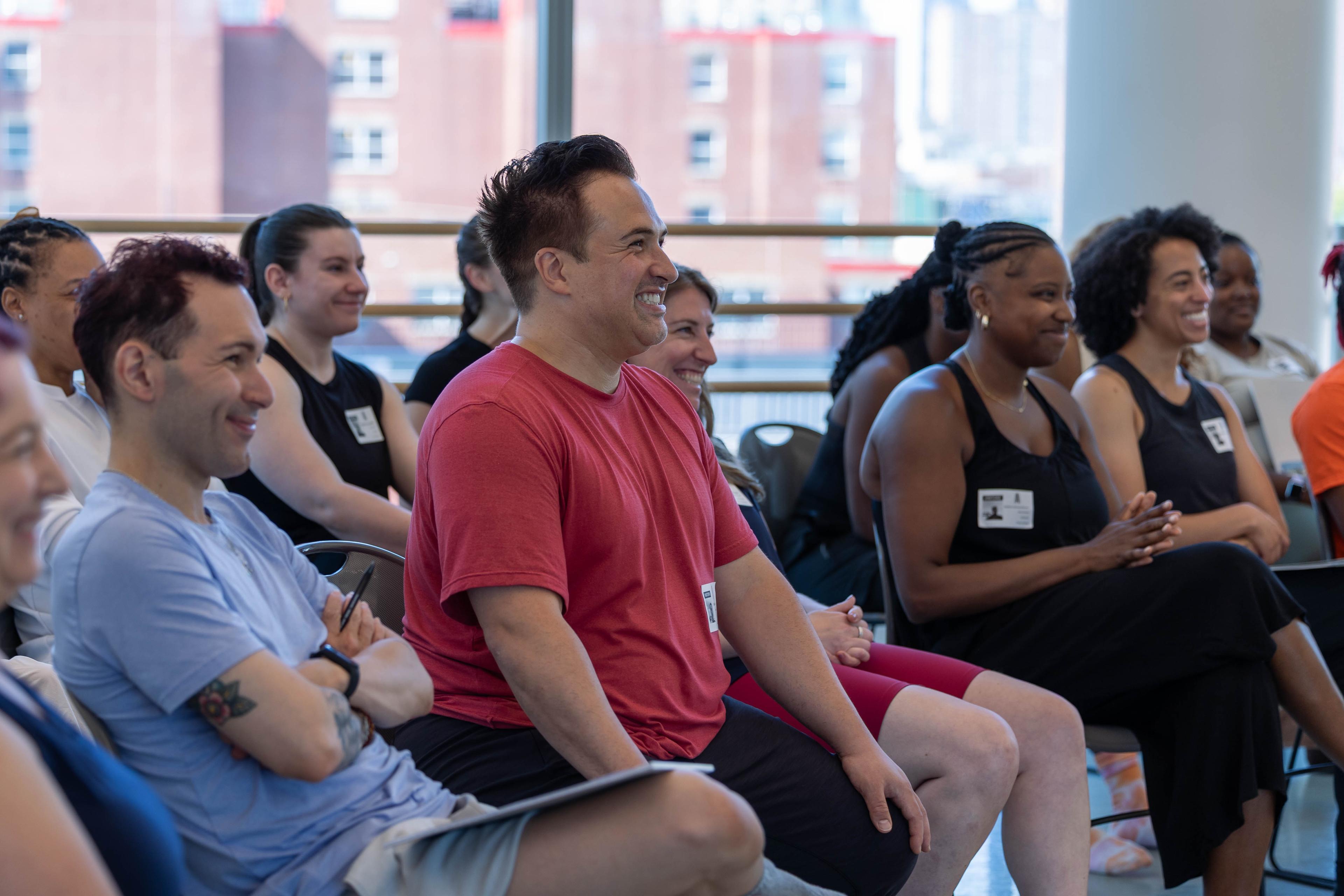 Participants from the Ailey Teacher Certification Program in the Ailey Studios
