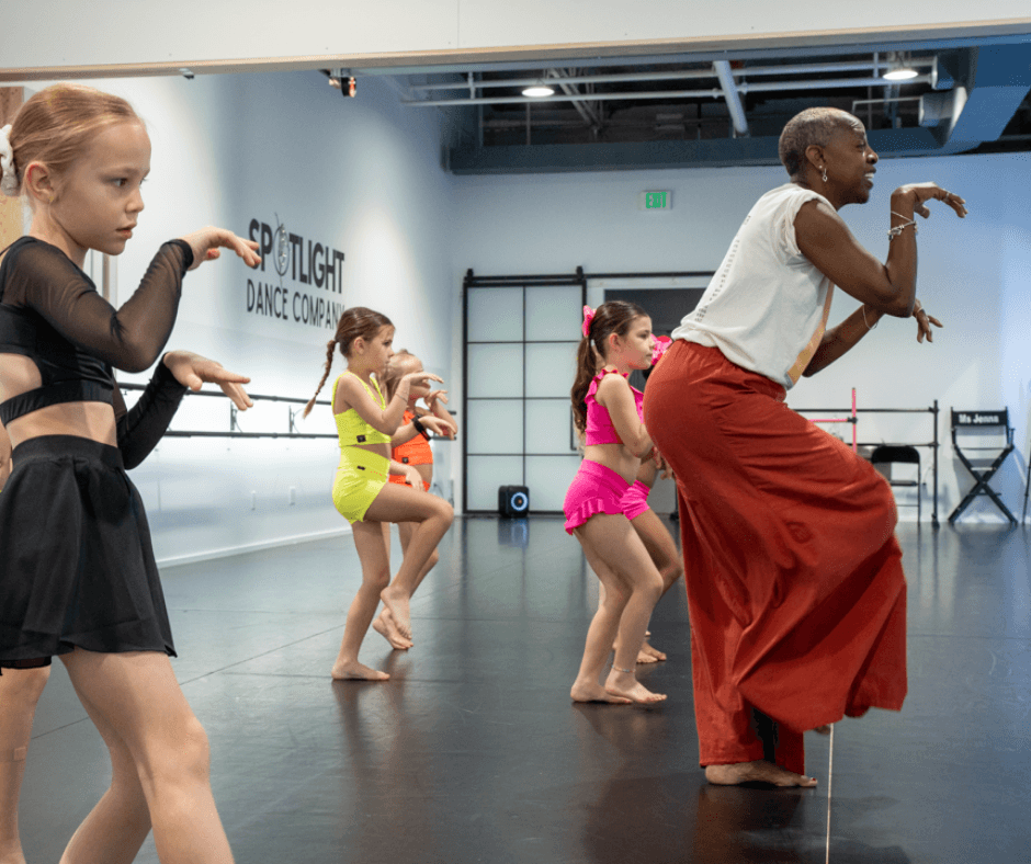 Nasha Thomas, National Director of AileyCamp/Spokesperson & Master Teacher for Ailey Arts In Education, teaching modern workshop